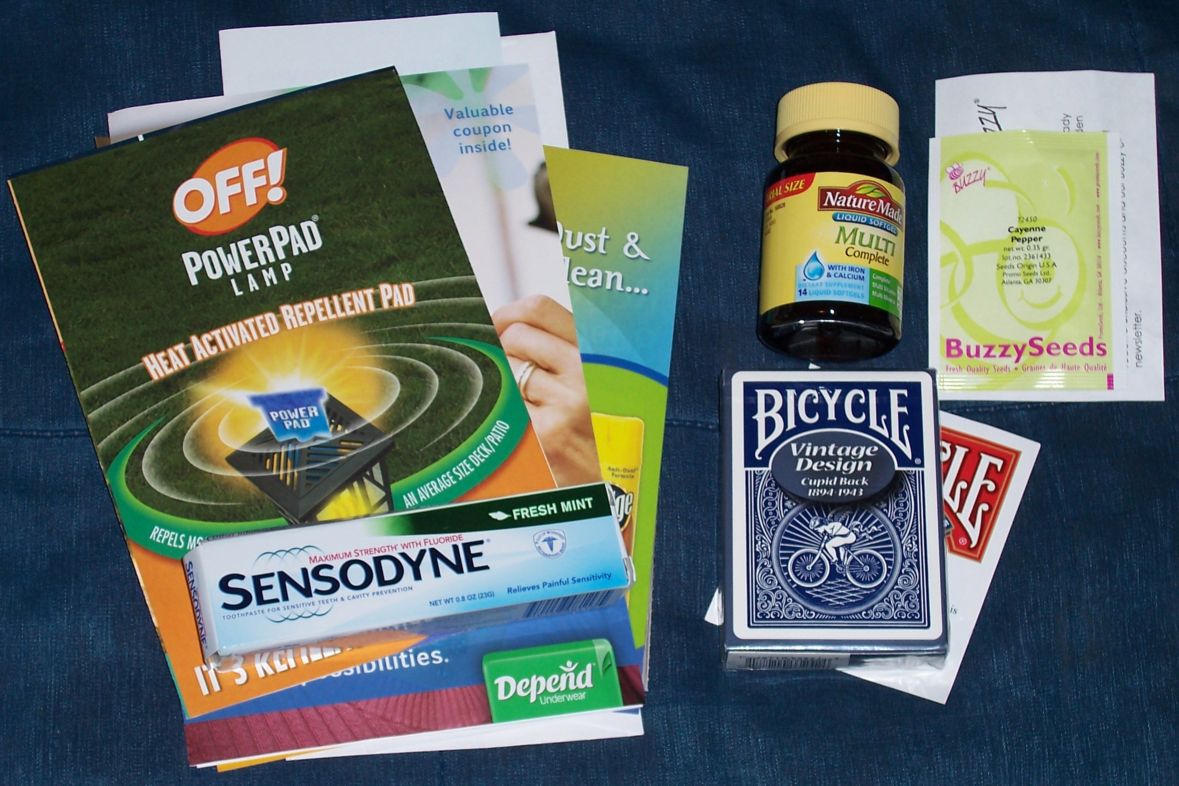 Shoppers Voice sample + coupons, Nature Made, Veggie Buzzy Seeds, Bicycle Playing Cards