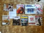 Today mail - BELGARD Hardscapes  2014 Idea Book - Martha Stewart October magazine - The Wall Street Journal - Glamour October magazine - Diebetes Self-Management October magazine - Extreme Terrain Fall catalog - Outside October magaz