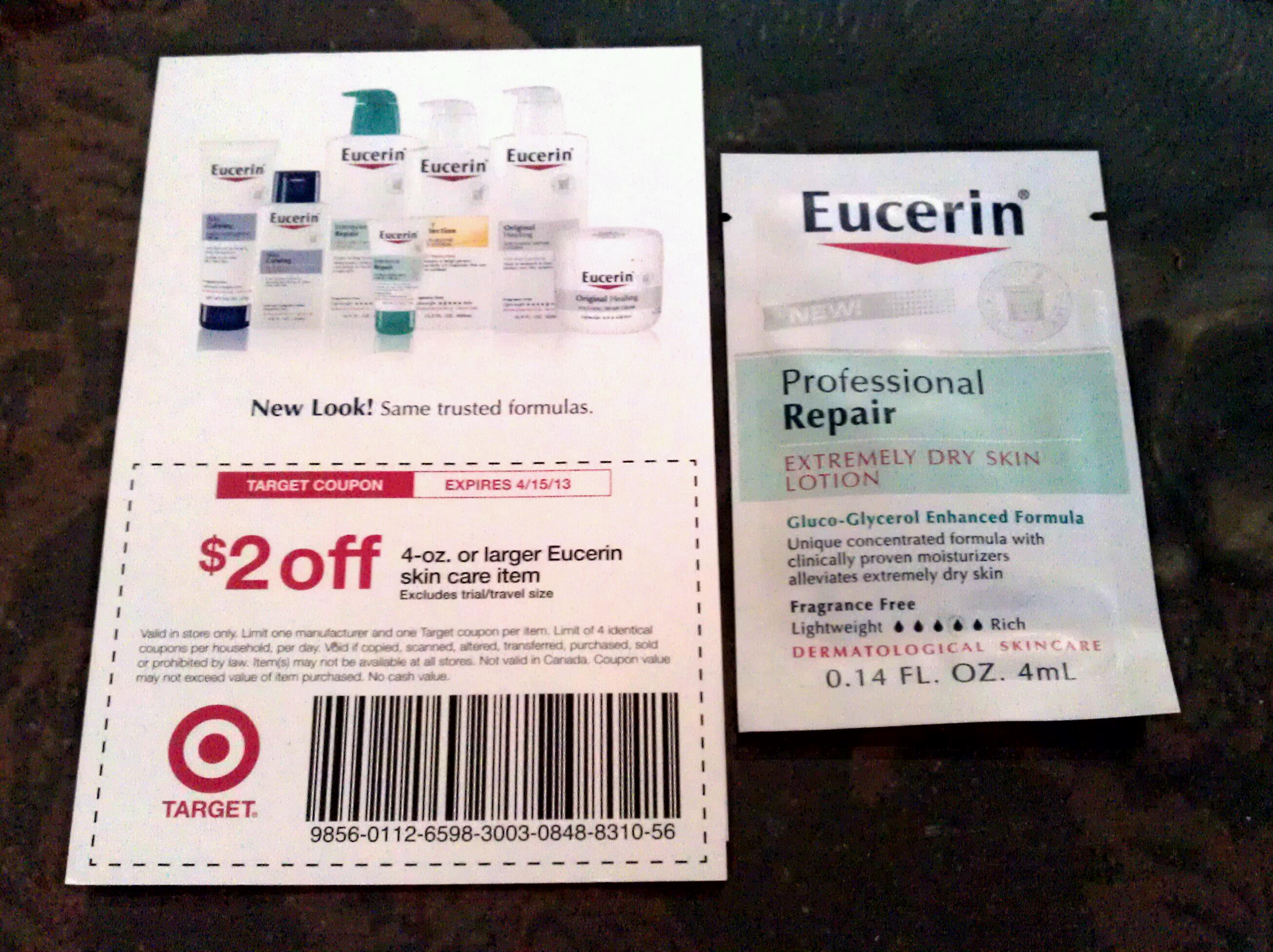 Eucerin Professional Repair lotion and coupon