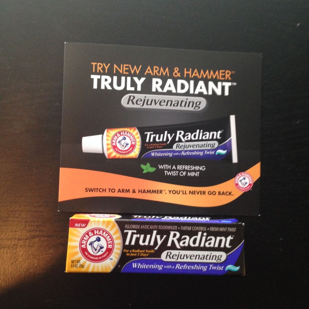 Arm & Hammer Truly Radiant toothpaste sample