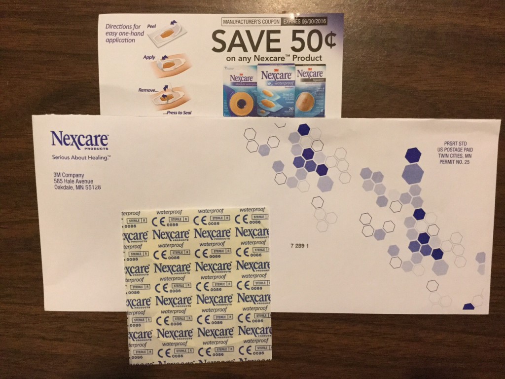 NexCare waterproof bandages and coupon from 3M Company