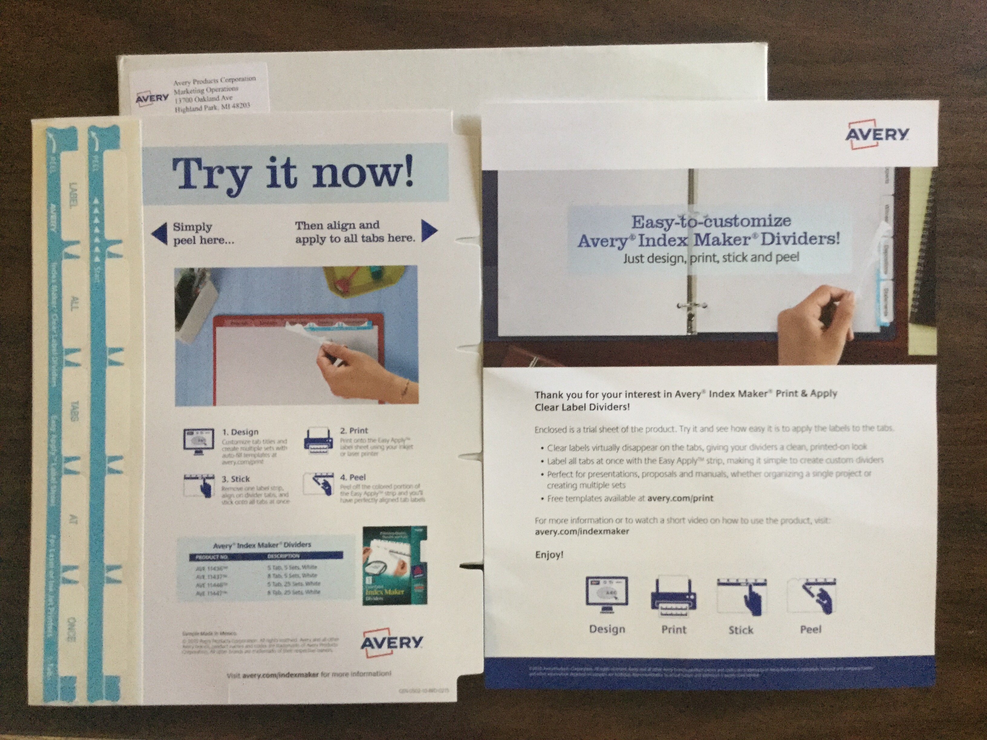 Free Avery Index Maker Dividers Sample