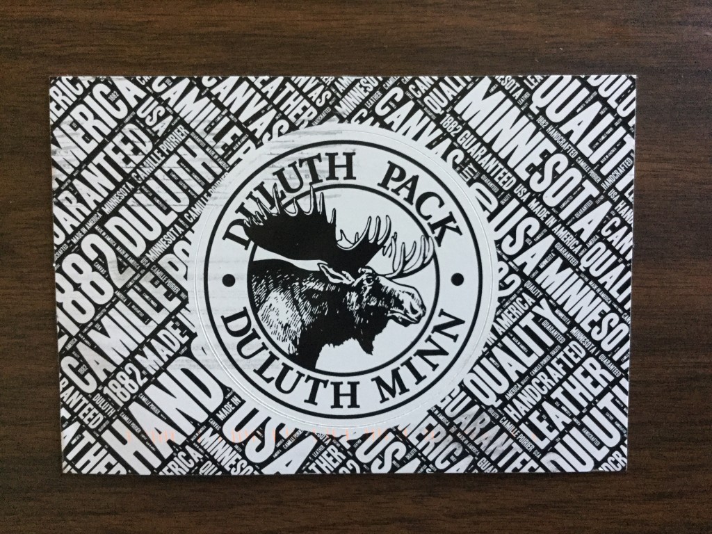 Free Duluth Pack Duluth Minn. Sticker
