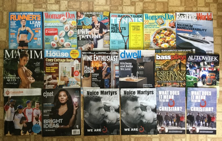 Runner’s World 🎎 Woman’s Day 💈 People 🏸 Tennis ⛹🏻 Women’s Day 🚣🏻 Boating World 👙 MAXIM 🏠 This Old House 🍾 dwell 🏣 BassPlayer 🚙 Autoweek 📸 CustomInk 📠 c|net ⛪️ Voice of the Martyrs 👼🏻