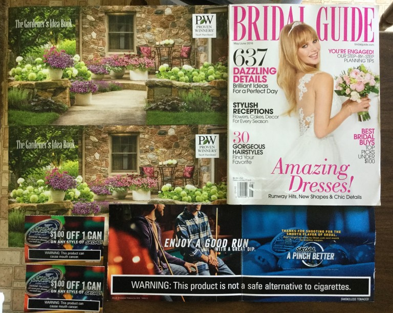 🌻 🌺 Proven Winners Gardener’s Idea Books 💐 📚 Bridal Guide magazine 👰🏻 🎉 SKOAL coupons 🚬 💸