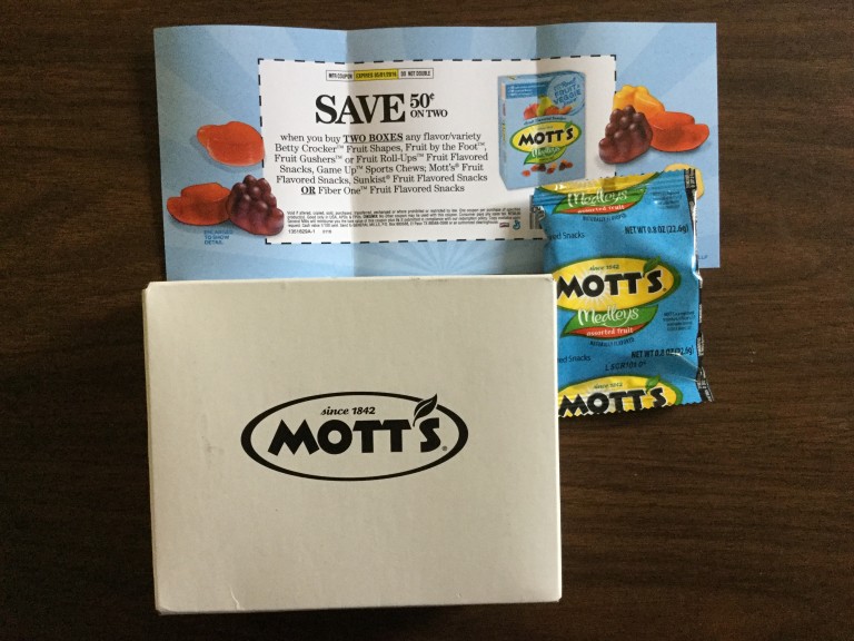 Free Mott’s Medleys assorted fruit Snacks