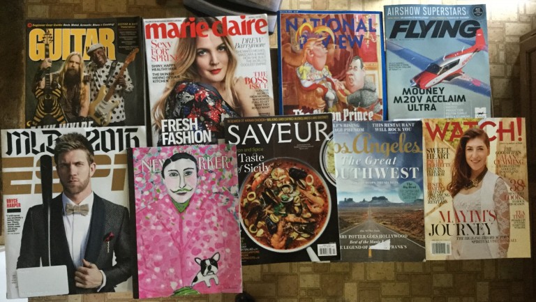 🎸Guitar 👙Marie Claire👑National Review ✈️ Flying🏈ESPN🚒The New Yorker 🌽SAVEUR 🌇The Great Southwest 🌅WATCH ⛹