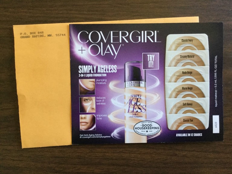Free  Covergirl + Olay Simple Ageless 3-IN-1 Liquid Foundation Samples