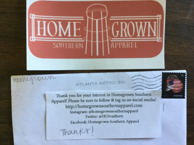 Free homegrown southern ap​parel Sticker