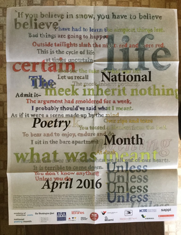 Free 2016 National Poetry Month Poster