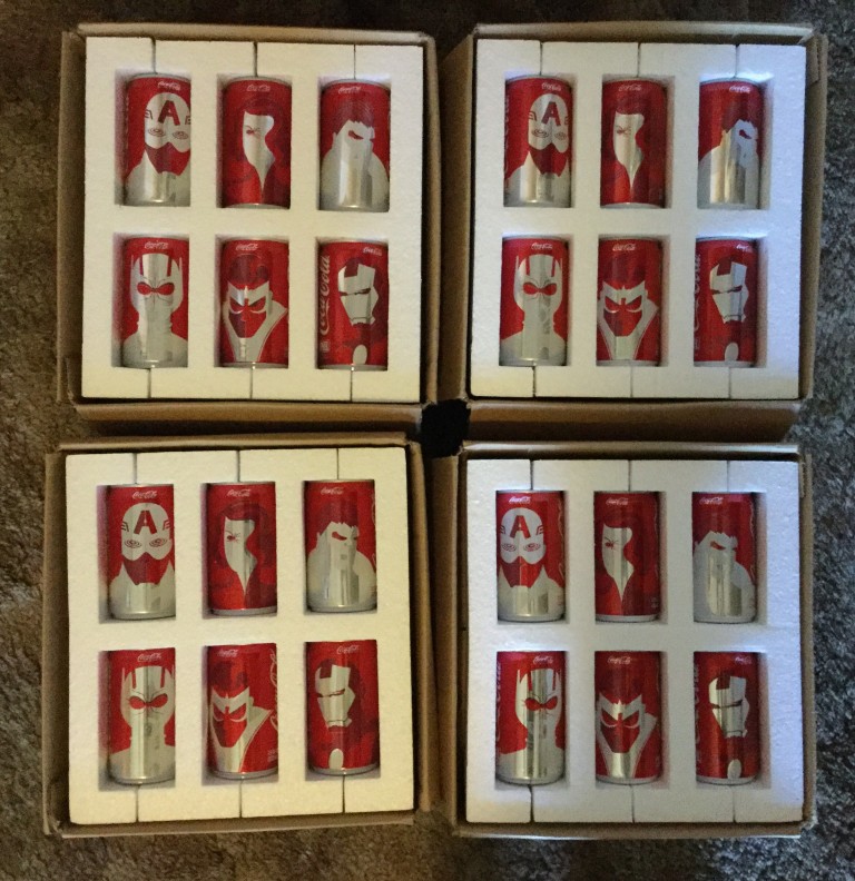 Free Coke Mini 6-packs Marvel Avengers Cans