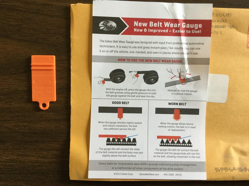 Free Gates Serpentine Belt Wear Gauge
