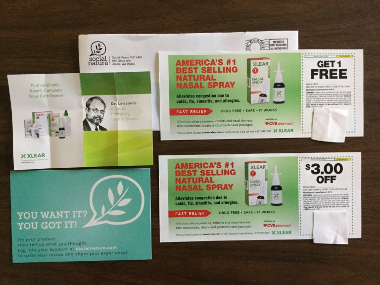 Free XLEAR Nasal Spray coupon