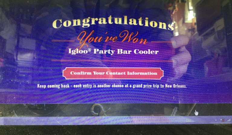 Winner in the Black and Mild Feast for the Senses Sweepstakes and instant win game