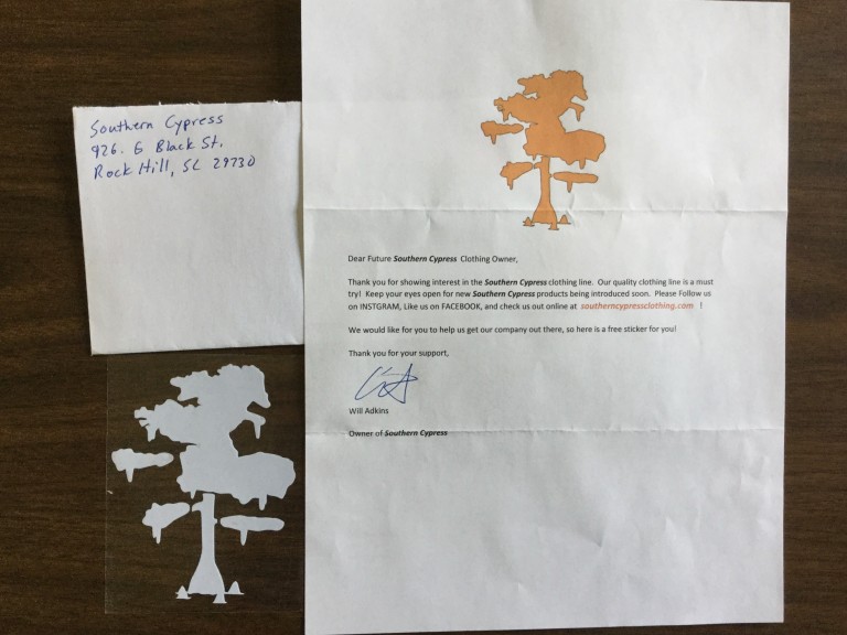 Free Southern Cypress Sticker