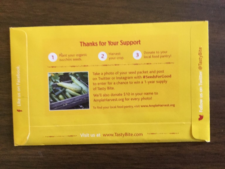 Free TastyBite Organic Zucchini Seeds