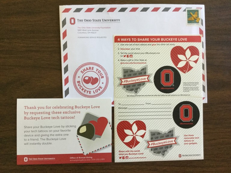 Free Ohio State Buckeye Love Tech Tattoos #BuckeyeLove