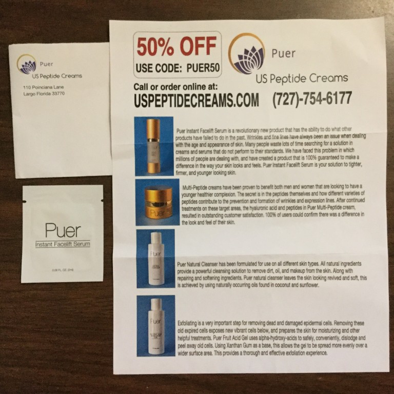 Free Puer Instead Facelift Serum