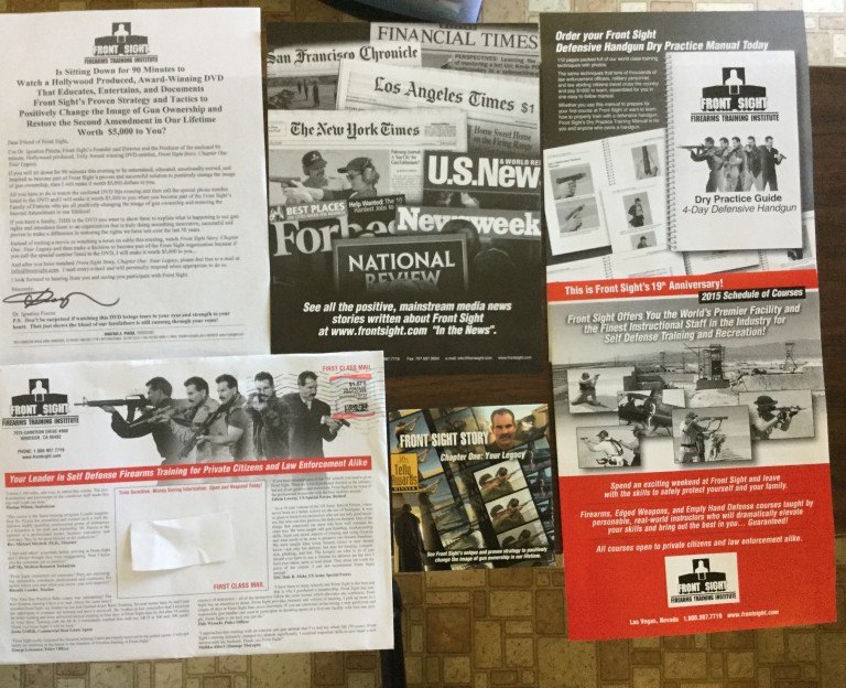 Free Front Sight Gun Training Kit and DVD