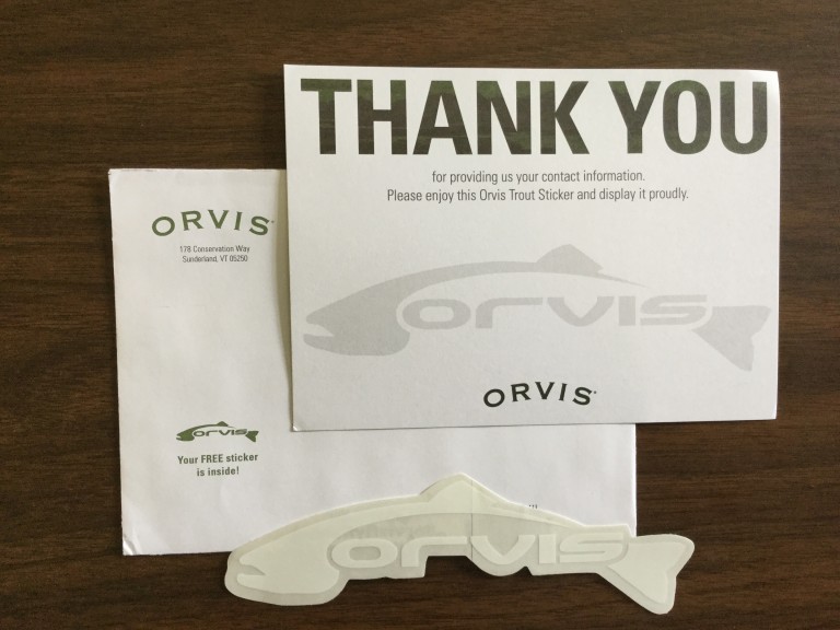 Free ORVIS Trout Sticker