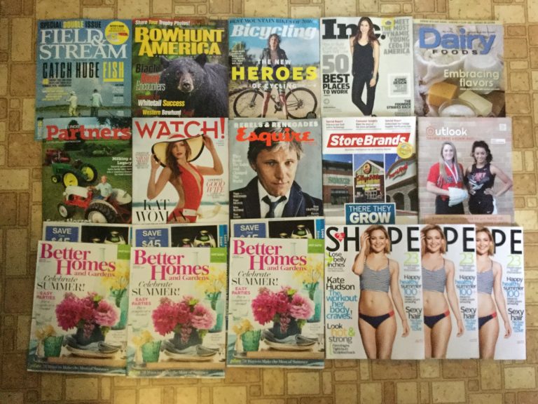 🎣Field & Stream🏹BowHunt America🚴🏻Bicycling🏪In​c.🍧Dairy Foods🚜Illinois Farm Bureau Partners Summer 2016 newsletter👙CBS Watch🎩Esquire🌽Store Brands⚾️The Wayne County Outlook🌺Better Homes and Gardens🙆🏻SHAPE magazines📚