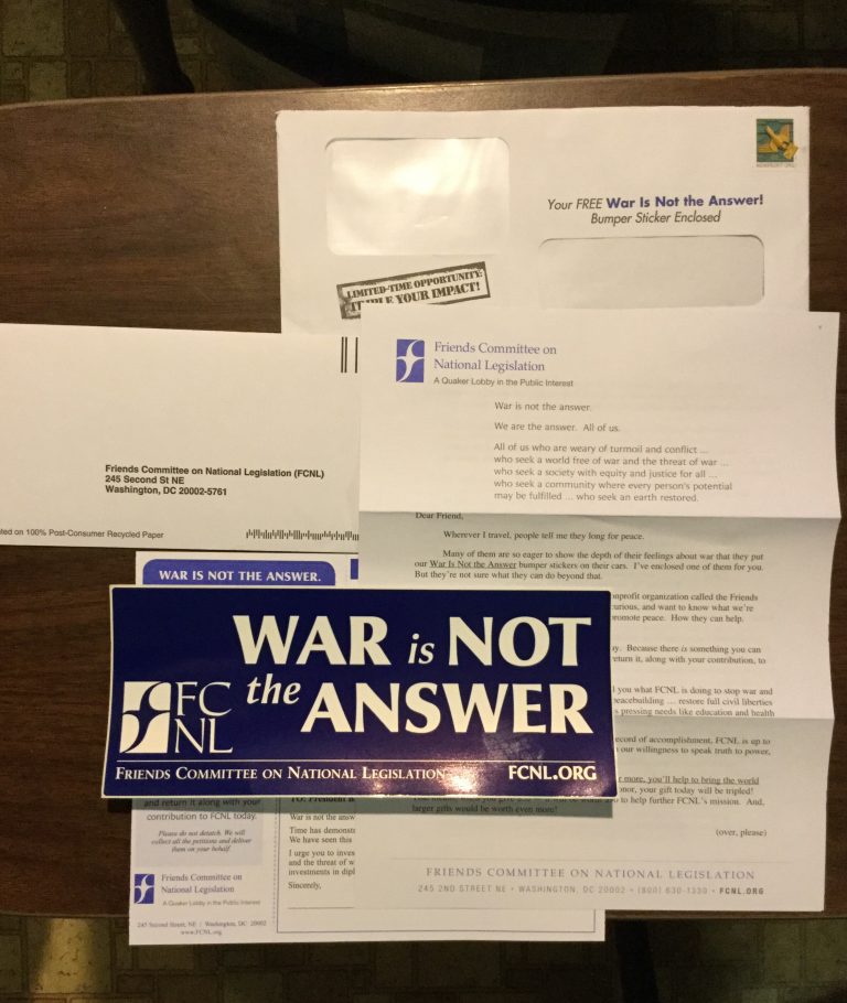 Free War is Not the Answer Bumper Sticker