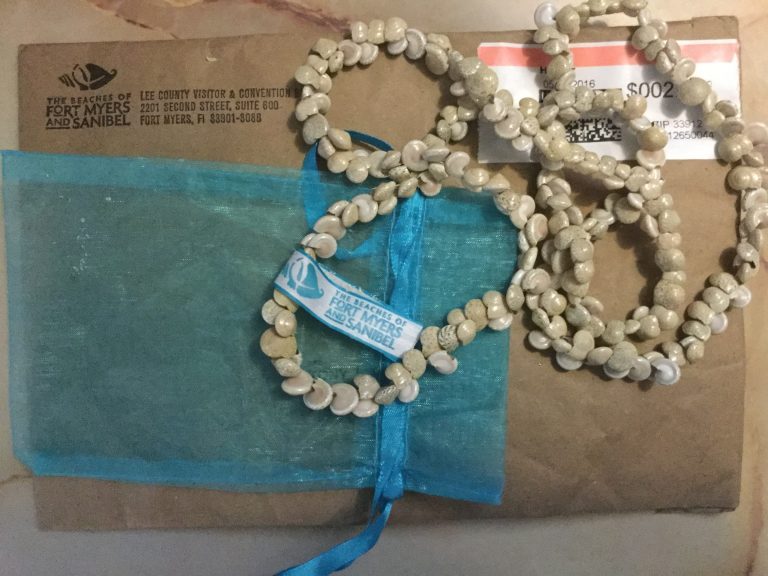 Free  Fort Myers and Sanibel sea shell necklace