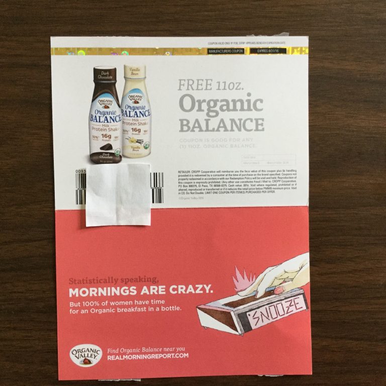 Free 11oz. Organic Balance