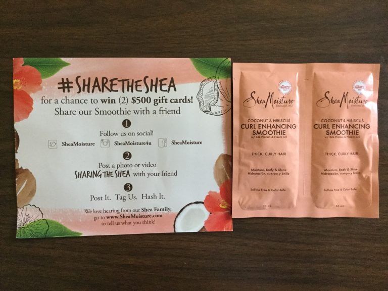 Free Shea Moisture Coconut & Hibiscus Curl Enhancing Smoothie samples