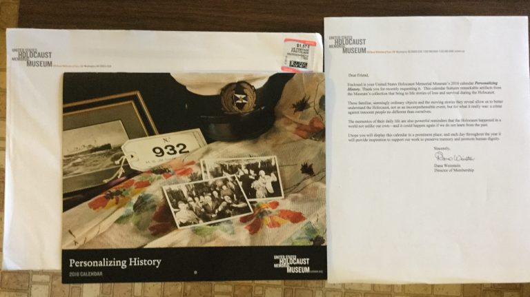 Free United States Holocaust Memorial Museum Calendar