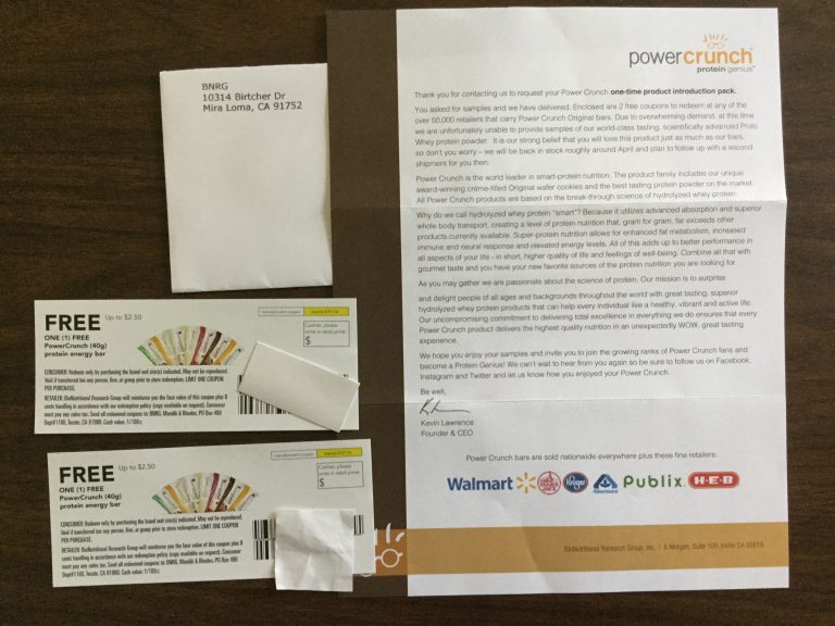 Free PowerCrunch Protein Energy Bars