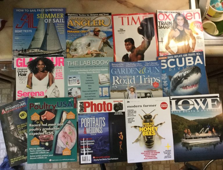 ⛵️Sail🎣American Angler⏰TIME👙Oxygen💁🏼Gl​amour⚗The Lab Book🔫Garden & Gun🐋Scuba Diving🛡PRAMYD Air🐓WATT Poultry USA📸Digital Photo🐝Modern Farmer🐟LOWE Fish Boats & Pontoons🐠🚤