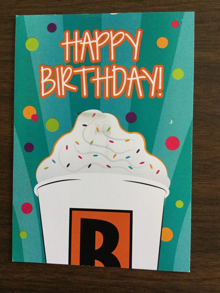 Free BIGGBY Coffee Beverage PostCard