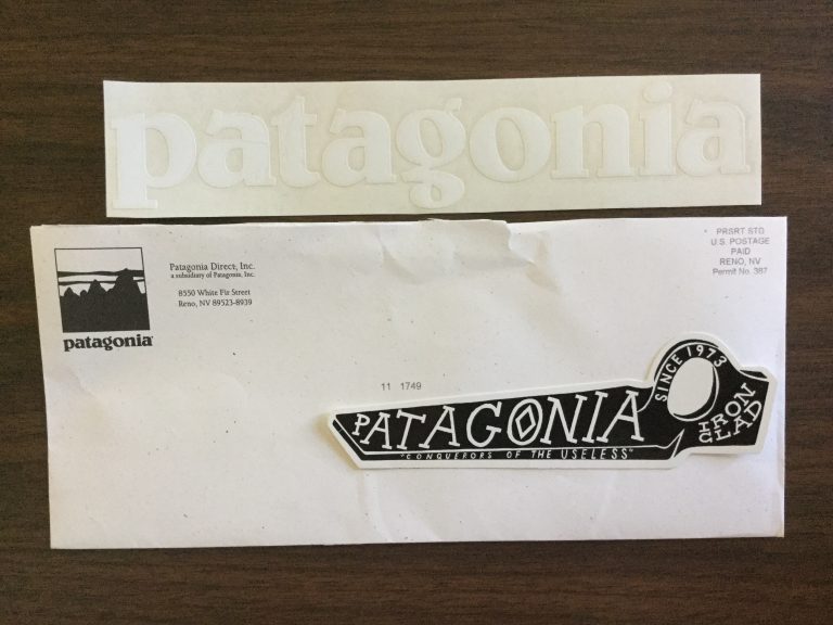 ⛱ 🎊Thank you very much Patagonia📨 📮for our Patagonia Stickers🎐 :)