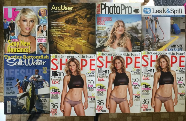 👭US Weekly🚂ArcUser📸Digital​PhotoPro🐖Pig Leak & Spill🐠SaltWater Sportsman👙3 Shape magazines📚