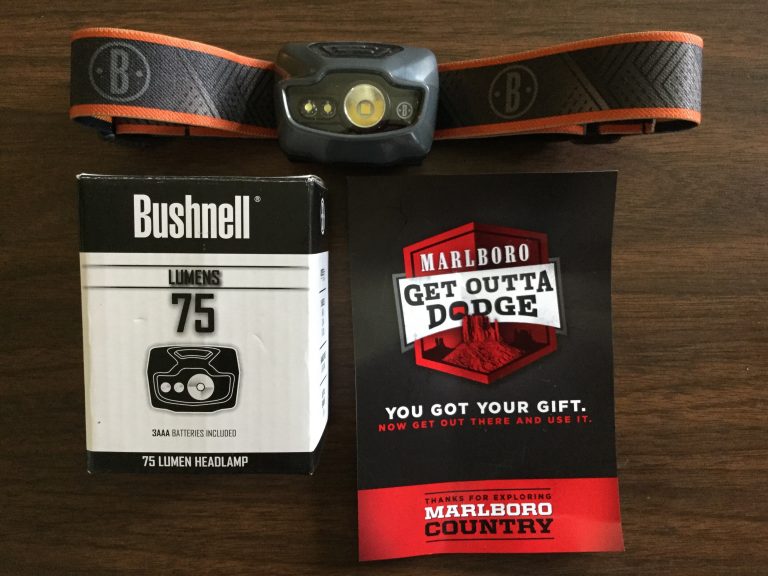 Free Bushnell 75 Lumen Headlamp from  Marlboro