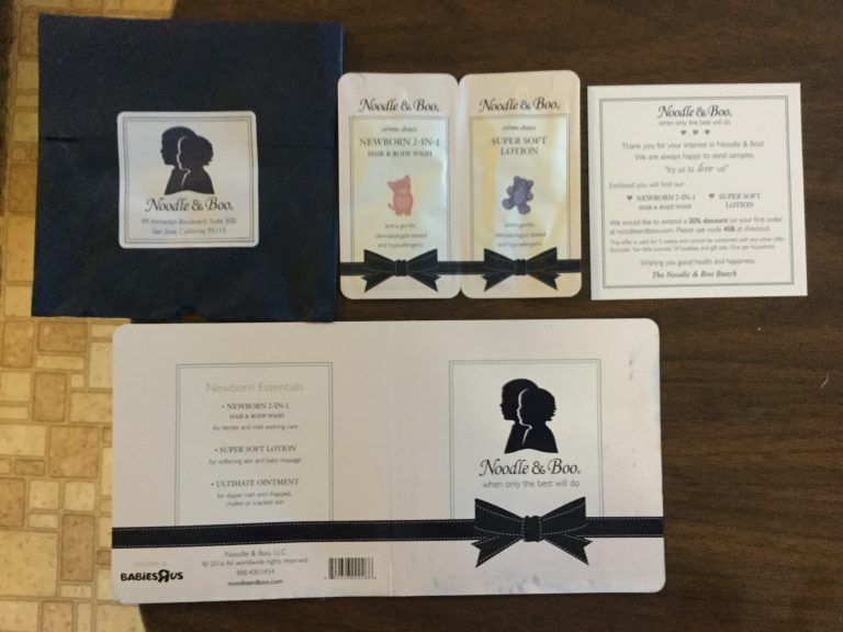 Free Noodle & Boo Newborn 2-IN-1 Hair & Body Wash and Super Soft Lotion samples