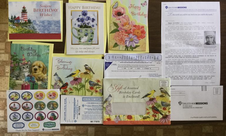 Free Saleian Missions  Birthday Cards