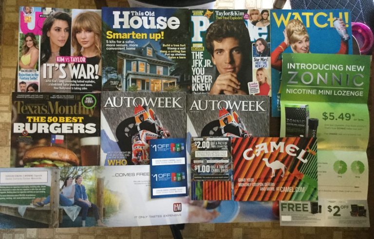 📬 Free mail 7-22-16 👭US Weekly 🏡 This Old House 👩‍👩‍👦 People 🙆🏻 WATCH 🌍 Texas Monthly 🚙 AutoWeek 🚬 L&M 🐪 Camel 💊 ZONNIC stop smoking aid 😹📚