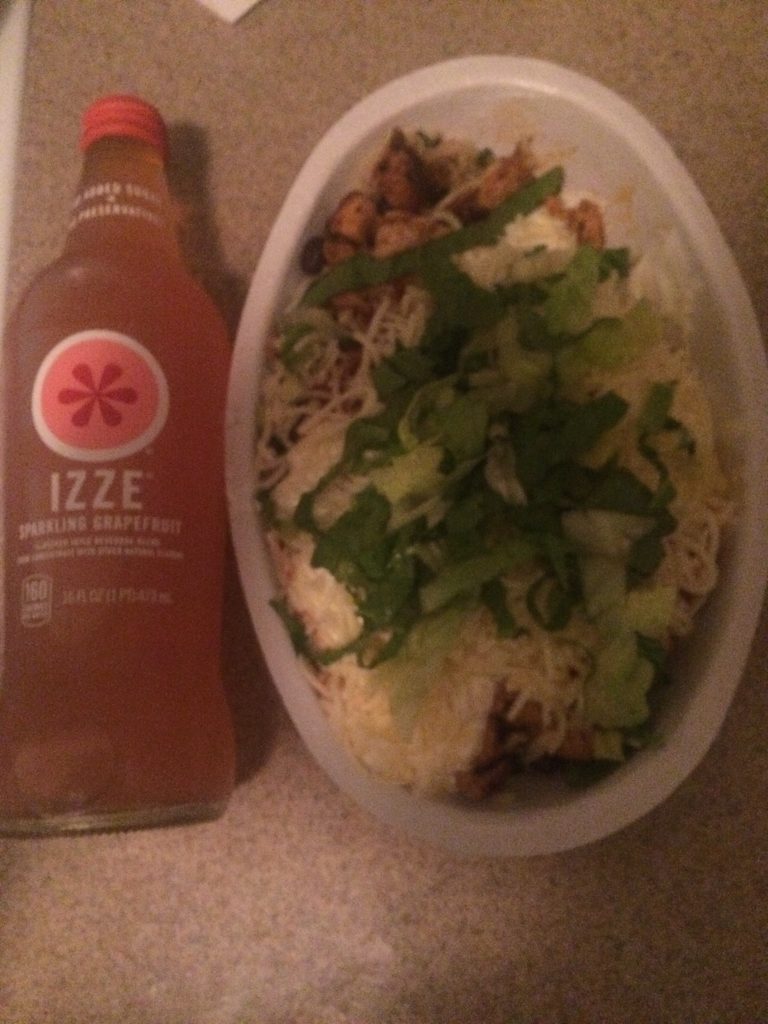 free bowl & izze from chipotle