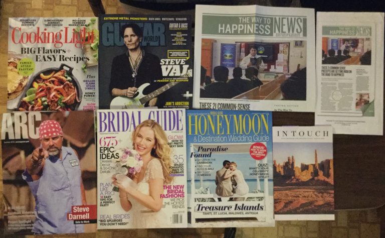 🍰Cooking Light 🎸Guitar World 🌍The Way to Happiness Newsletter 🏍 ARC 👼🏻 Bridal Guide 👰🏻 with Honeymoon Guide 💒 In Touch 🌉
