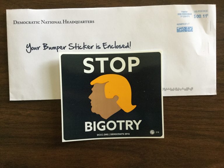 Free STOP BIGOTRY Sticker
