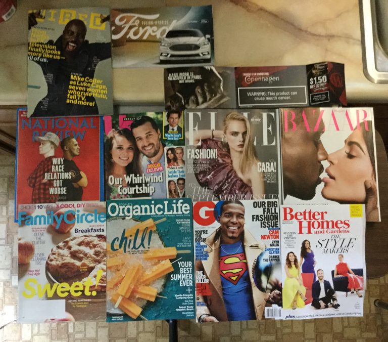 📬 8-22-2016 Free mail 📡Wired 🚙 Ford Fusion buyers guide 🚬 Copenhagen coupon🚀National Review 👫 US weekly 👙ELLE 🐝 Harper’s BAZAAR 🍕Family Circle 🧀Organic Life 🕵GQ 👨‍👨‍👧‍👦 Better Homes and Gardens 📚