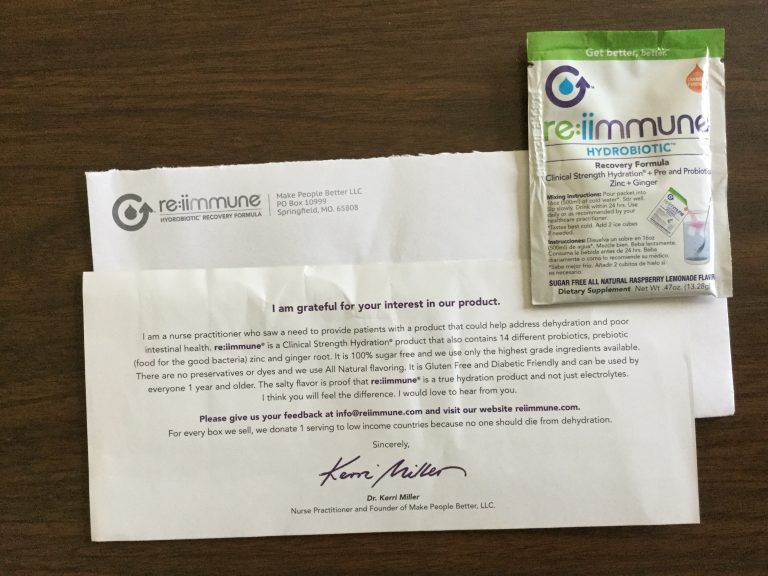 Free re:immune Hydrobiotic Recovery Formula Mix sample