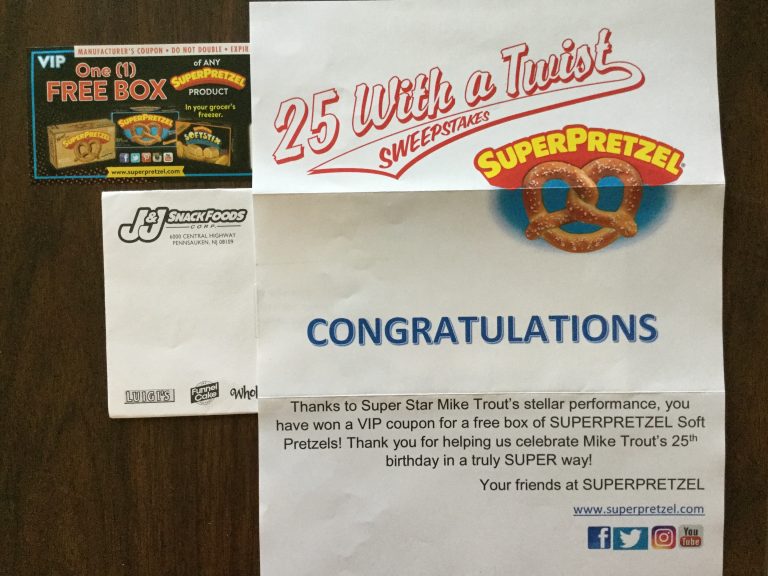 Winner in the 25 With a Twist Sweepstakes