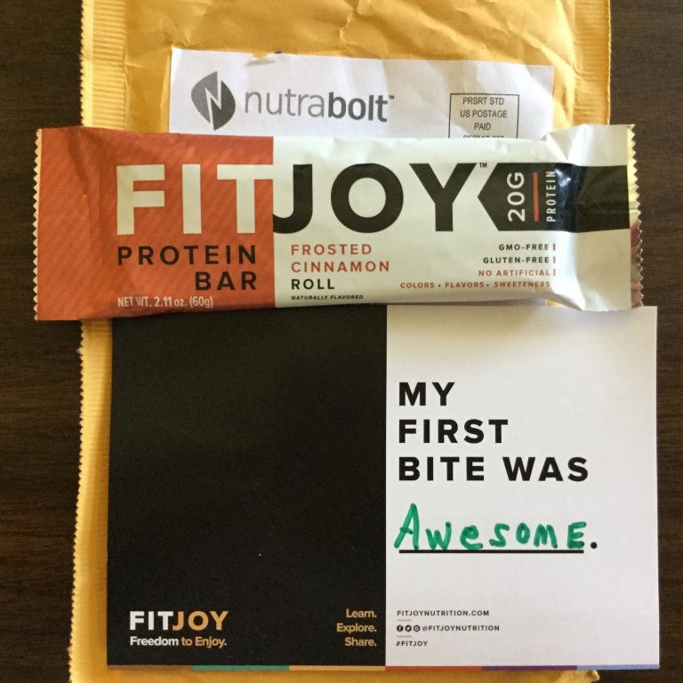 Free FITJOY Frosted Cinnamon Roll bar