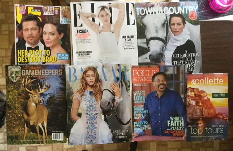 📬 9-30-2016 Free mail 👬US weekly 💆 ELLE 🏇Town & County 🐲 Gamekeeper 👩 Harper’s BAZAAR 🙇 FOCUS on the Family 🌍 Collette top tours 2017-2018 📚