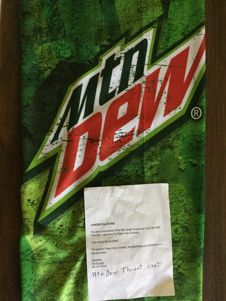 📬 🎉 Winner in the Pepsi-Cola Company – Mtn Dew Answer the Call of the Wild – Promotion