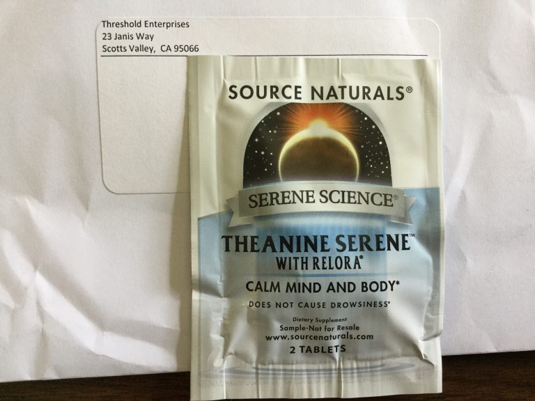 Free Source Naturals Serene Science THEANINE SERENE Calm Mind and Body tablets