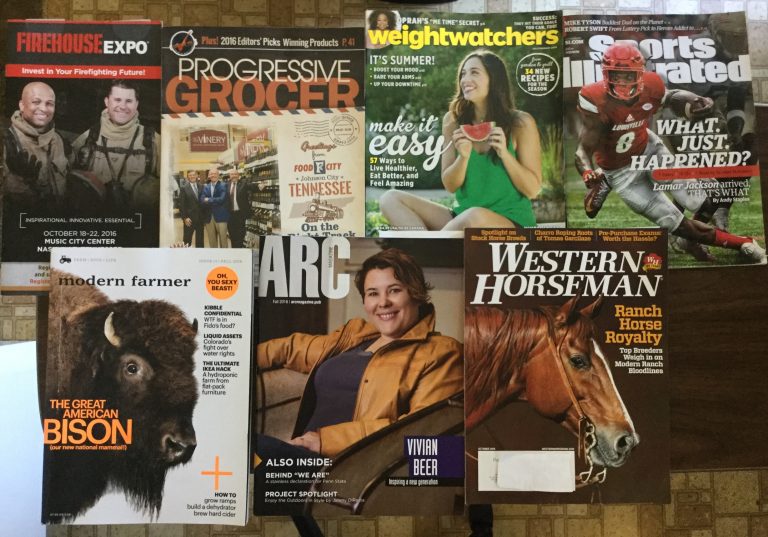 📫 9-22-2016 Free mail 💦 Firehouse EXPO 🍒 Progressive Grocer 🍉 WeightWatchers 🏈 Sports Illustrated 🐗 Modern Farmer 🛠 ARC 🐴 Western Horseman 📚